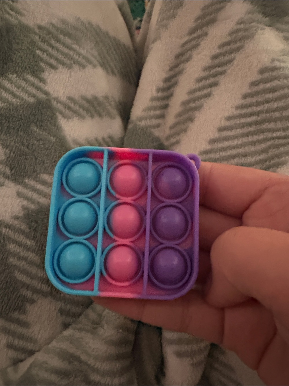 Small Rainbow Pop Fidget Toy - Blue Pink Purple
